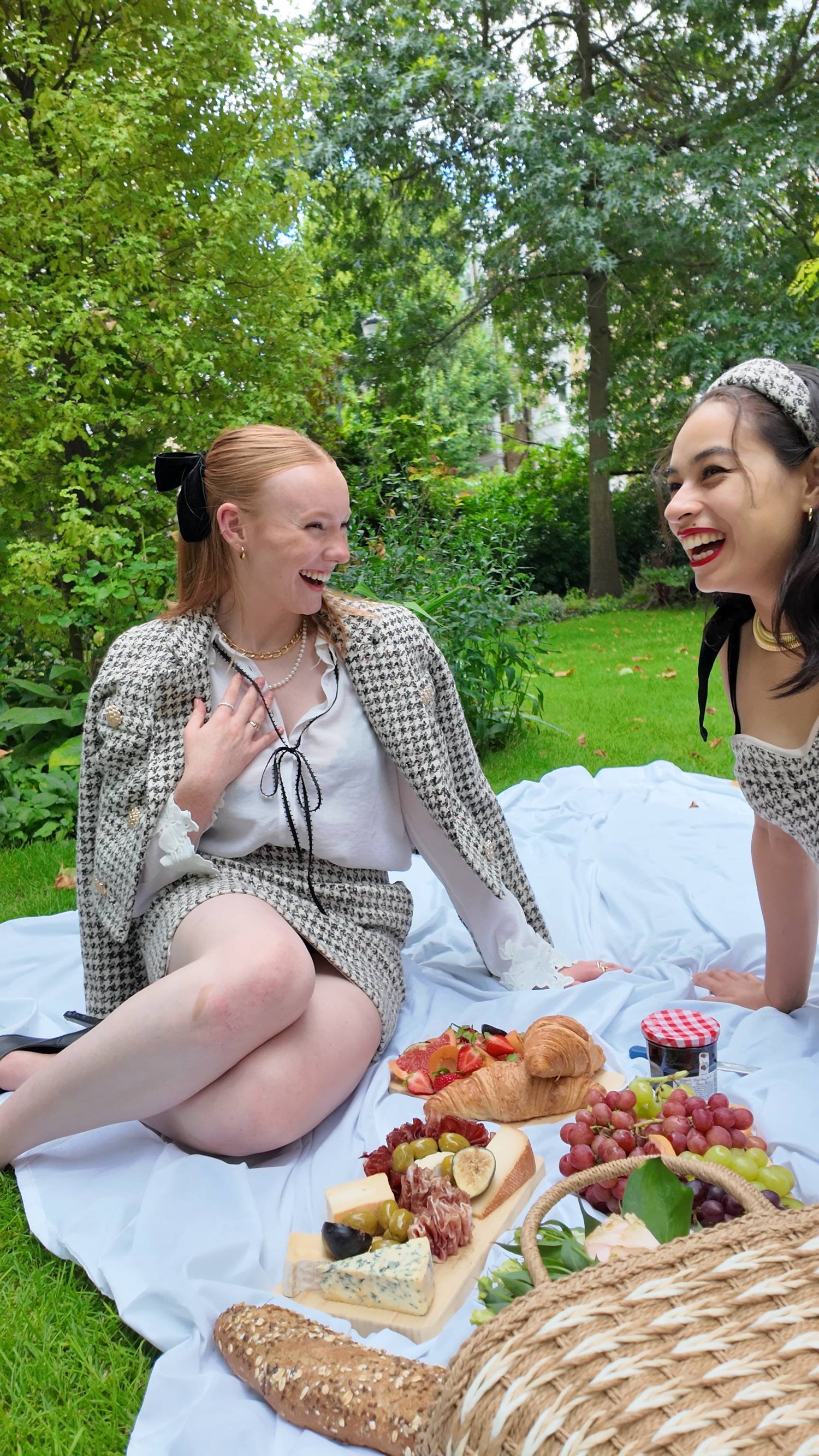 Old Money Style Picnic Fashion Tweed Set Made in the UK